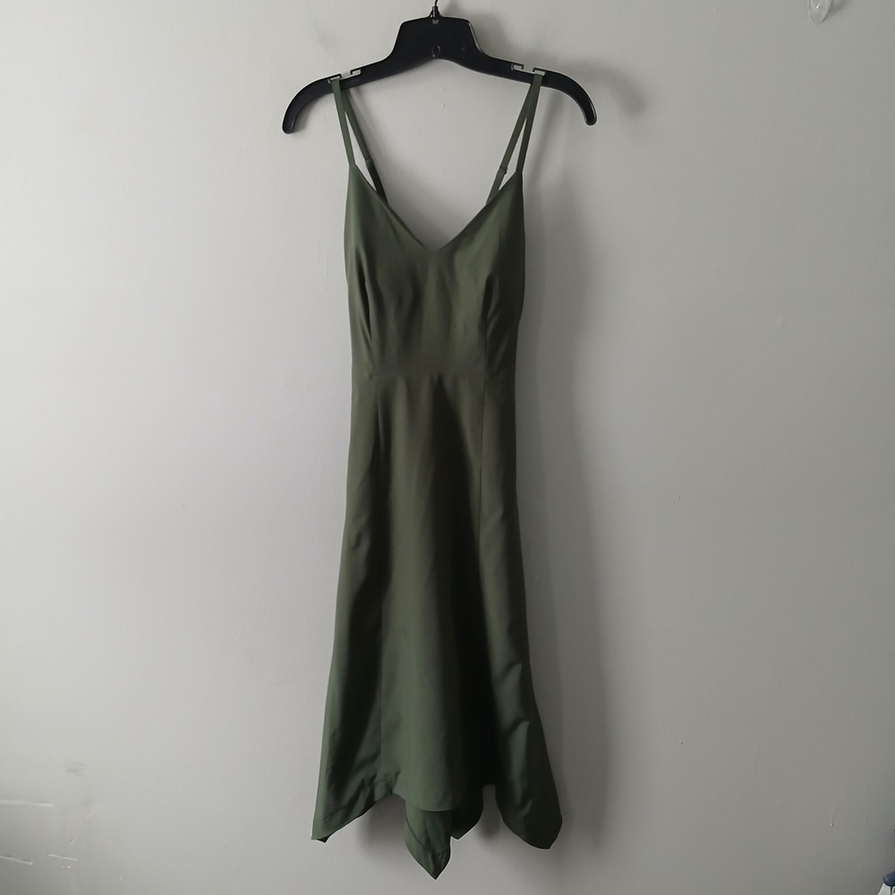 Krimson Klover‎ Size Small Stella Dress Olive Green Handkerchief Hem Sleeveless